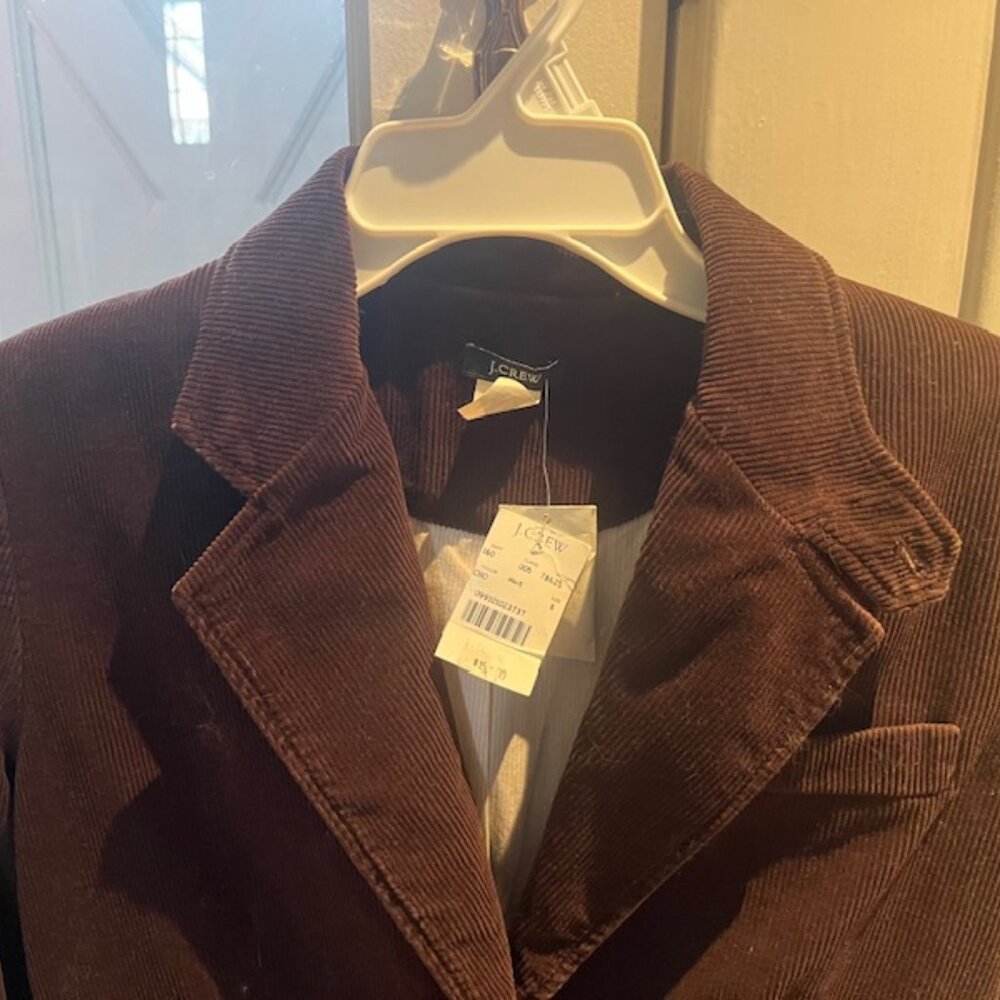 Vintage J. Crew Chocolate Brown Corduroy Blazer – new with tags - Picture 10 of 10